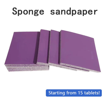 Viola Vernice per auto Lucidatura a mano Spugna a strappo Carta vetrata 115x125mm Rotolo abrasivo per parti in plastica Hardware Cura di bellezza