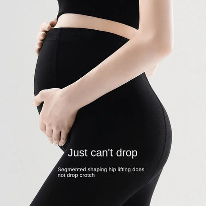 Leggings per gravidanza a vita alta Abiti premaman skinny per donne incinte Leggins lavorati a maglia con supporto per la pancia Pantaloni modellanti per il corpo