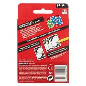 Mattel Games, gioco di carte Uno, per bambini dai 7 anni in su, da 2 a 10 giocatori.