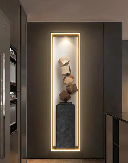 Lampada da Parete a LED Moderna di Lusso, Decorazione per Ingresso, Quadro Sottile da Parete, Lampada da Corridoio di Alta Gamma