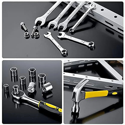 Set di 108 Utensili Manuali per Riparazioni Auto e Casa, Kit con Chiavi a Bussola, Chiavi a Cricchetto, Cacciaviti, Strumenti Portatili per Fai-da-Te con Valigetta