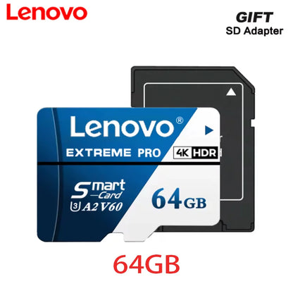 Scheda Micro SD Lenovo 512GB A2 U3 V30 Classe 10 256GB 128GB 1TB Scheda di Memoria TF 4K ad Alta Velocità per Drone, Fotocamera, Telefono