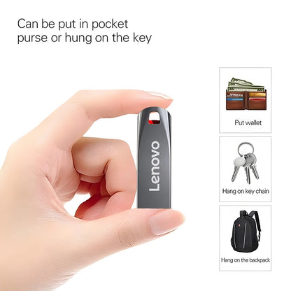 Pendrive USB 3.0 ad alta velocità di Lenovo, in metallo, unità flash portatile per l’archiviazione esterna di dati, disponibile in diverse capacità: 128 GB, 64 GB, 1 TB, 512 GB, 256 GB.