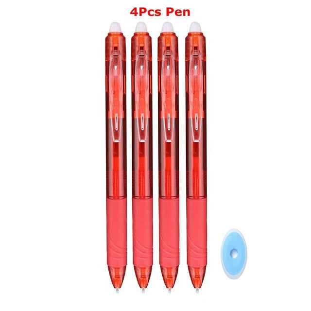 0.7mm Penna Cancellabile Magica Presse Penna Gel Set 8 Colori Cancellabile Asta di Ricarica Inchiostro Gel Cancelleria Penne Retrattili Maniglia Lavabile Asta