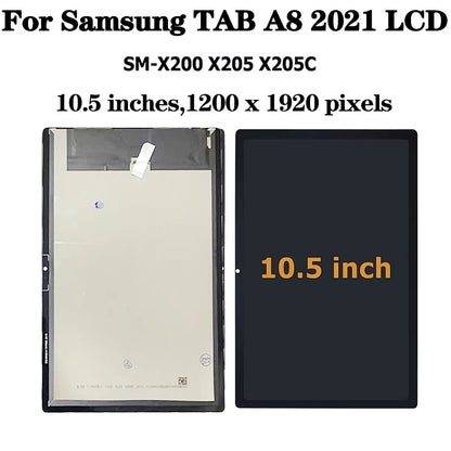 LCD testato per Samsung Tab A8 10.5 (2021) wi-fi SM-X200 LTE SM-X205 Display LCD Touch Screen Digitizer Assembly