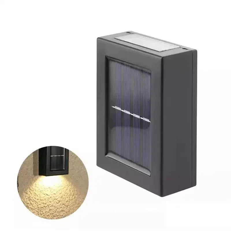 Faretti solari su e giù per esterni, lampada da parete stradale Lampada solare ad energia solare Lampada solare impermeabile decorativa da giardino
