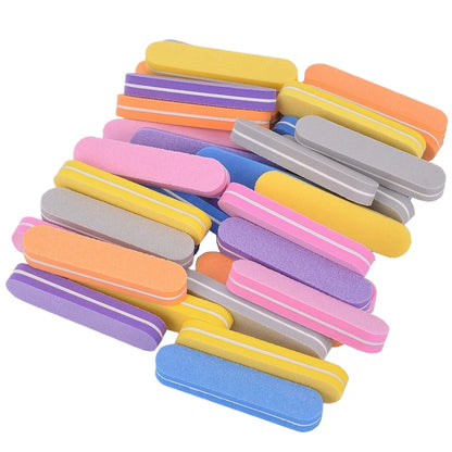Set professionale di 40/80 pezzi per la levigatura e la lucidatura delle unghie, composto da lime, blocchi per la lucidatura e spugne, ideale per manicure, pedicure, levigatura e lucidatura, kit di strumenti per nail art.