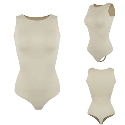 Perizoma Body per donna Tummy Control Shapewear Top Racerback Nuovo Body Modellante Collo alto Tuta Tuta