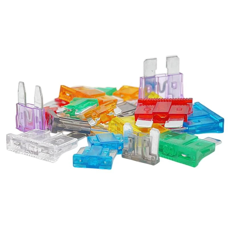 Kit combinato di fusibili per auto da 50-306 pezzi, mini, piccoli e medi, fusibili a lama per applicazioni marine e automobilistiche, 2A 3A 5A 10A 15A 20A 25A 30A 35A
