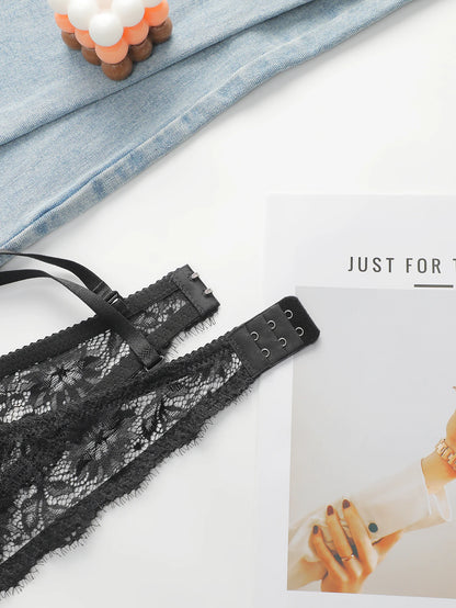 Reggiseno push up in due pezzi da donna in pizzo semplice e sexy di alta qualità A3107