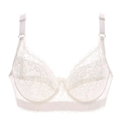 Reggiseno sottile a copertura totale, senza ferretto, regolabile, in pizzo, per taglie forti, copri seno, coppe B C D, reggiseno in pizzo taglie grandi 2028