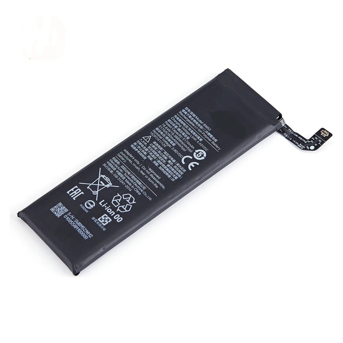 100% batteria originale BM52 5260mAh per batterie del telefono Xiaomi Mi Note 10 Lite / Mi Note 10 Pro / CC9pro CC9 Pro