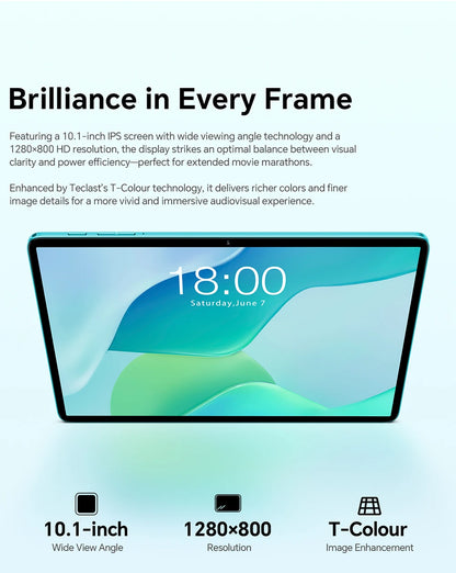 Teclast P33 Tablet Android 15 10.1" 9 GB di RAM (3 GB + 6 GB) 64 GB di ROM Allwinner A333 Custodia all-in-one/Tastiera/Mouse/Stilo/Cuffia