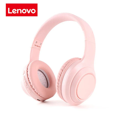 Nuove Cuffie Pieghevoli Wireless Lenovo Over-ear Bluetooth 5.3, Auricolari per Giochi, Cuffie Sportive con Microfono, Auricolari Musicali