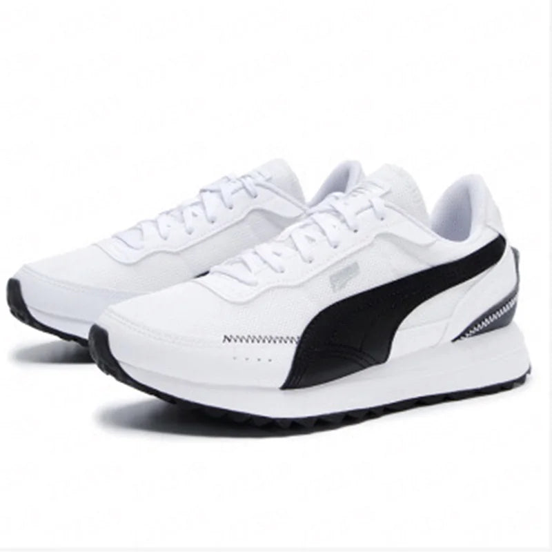 PUMA Sneakers Casual Retrò Bianche e Nere, Traspiranti, Leggere, Antiscivolo, Modello 397432-05