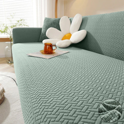 Copridivano Elastico Jacquard per Soggiorno, Fodere Elasticizzate in Pile Polare, Protezione per Poltrona, Divano a L 1/2/3/4 Posti per Casa