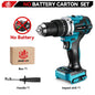 Trapano elettrico brushless ONEVAN 1500W, avvitatore a batteria, martello perforatore per lavorazione del legno, utensile elettrico compatibile con batteria Makita 18V.