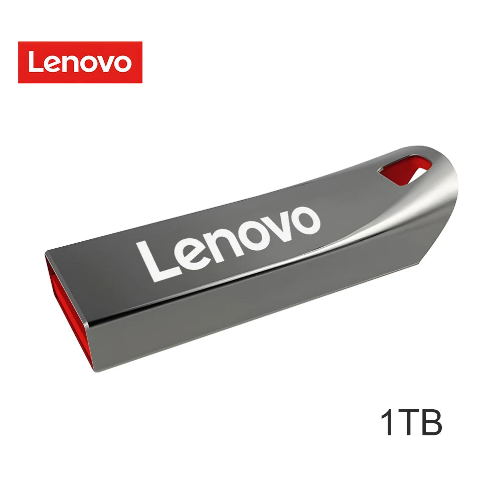 Pendrive USB 3.0 ad alta velocità di Lenovo, in metallo, unità flash portatile per l’archiviazione esterna di dati, disponibile in diverse capacità: 128 GB, 64 GB, 1 TB, 512 GB, 256 GB.