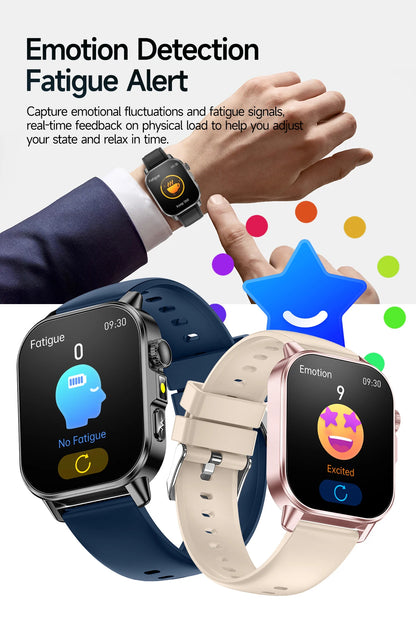 Nuovo Smartwatch per Uomo con Diagnosi ECG Accurata, Misurazione di Pressione Sanguigna, Ossigeno nel Sangue, Grasso nel Sangue, Acido Urico, Temperatura, Chiamate Bluetooth