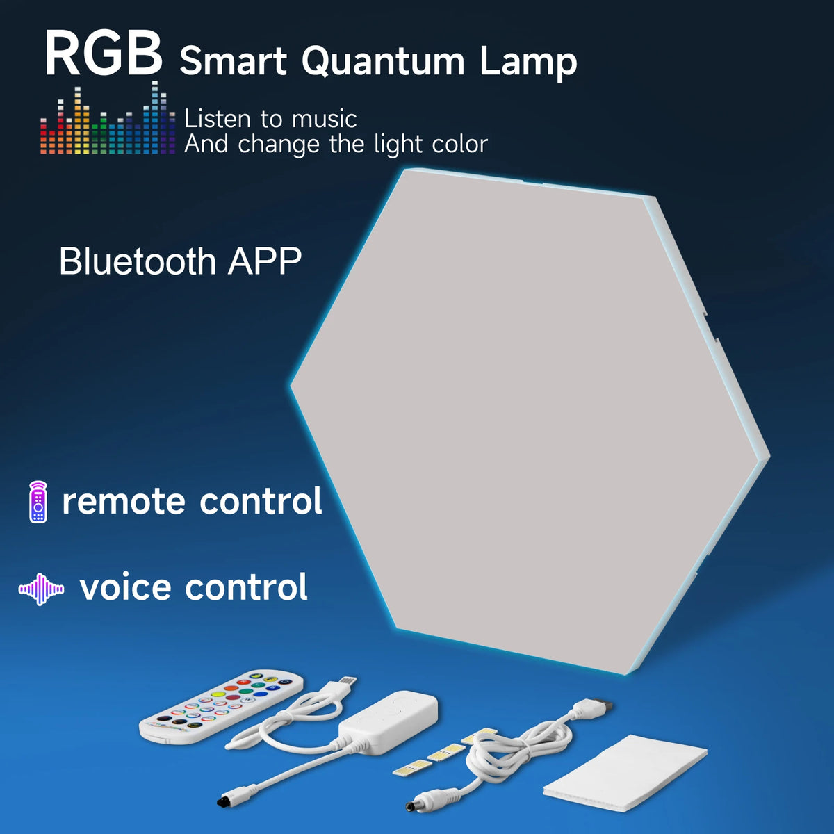 Lampada da parete a LED sottile Smart RGB Quantum Lamp APP Pickup Light per sala da gioco ufficio sfondo decorazione della parete luce notturna