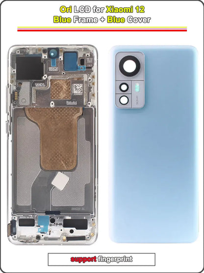 Display AMOLED da 6,28 pollici per Xiaomi 12 (2201123G, 2201123C) - Gruppo digitalizzatore touchscreen LCD con telaio per Xiaomi Mi 12