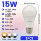 Confezione da 1-10 Lampadine LED 15W 120V 220V 3000K 4000K 6000K Luce Diurna CRI80 Senza Sfarfallio per Illuminazione Domestica Camera da Letto