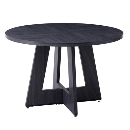 EGOONM Tavolo rotondo nordico Tavolo da pranzo in legno massello Centro biblioteca Tavolo rotondo medievale Balcone Soggiorno Mobili per la casa 120 cm