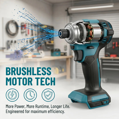 2026 Makita DTD173 Avvitatore a Impulsi Senza Fili 18V con Motore Brushless, Trapano Elettrico per Legno/Bulloni/Modalità T, Utensile Elettrico Ricaricabile