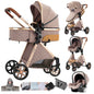 Passeggino Magic ZC 3 in 1, Sistema da Viaggio Compatto e Pieghevole con Navicella, Seggiolino Auto per Neonati e Seduta Reversibile, Carrozzina High Landscape, Ruote Ammortizzate, Manubrio Regolabile, Chiusura con Una Mano,