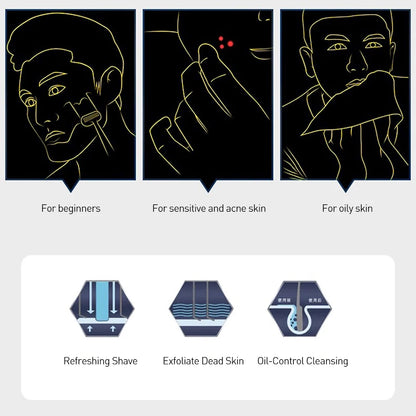 Rasoio da barba Gillette SkinGuard da uomo con pelle sensibile Rasoio da barba delicato ed efficiente