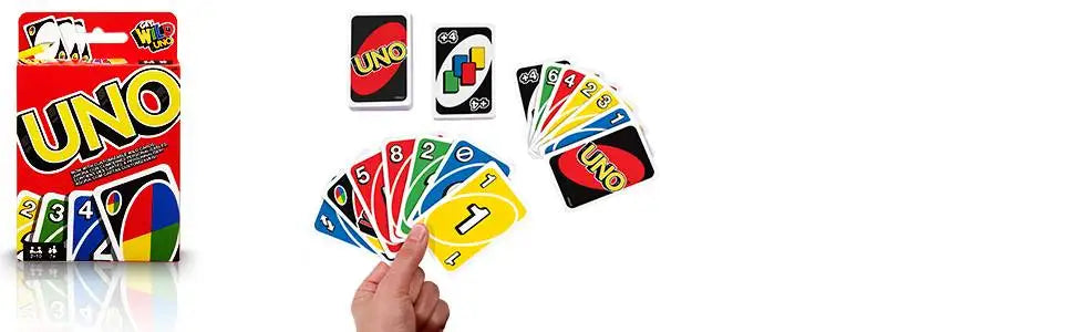 Mattel Games, gioco di carte Uno, per bambini dai 7 anni in su, da 2 a 10 giocatori.
