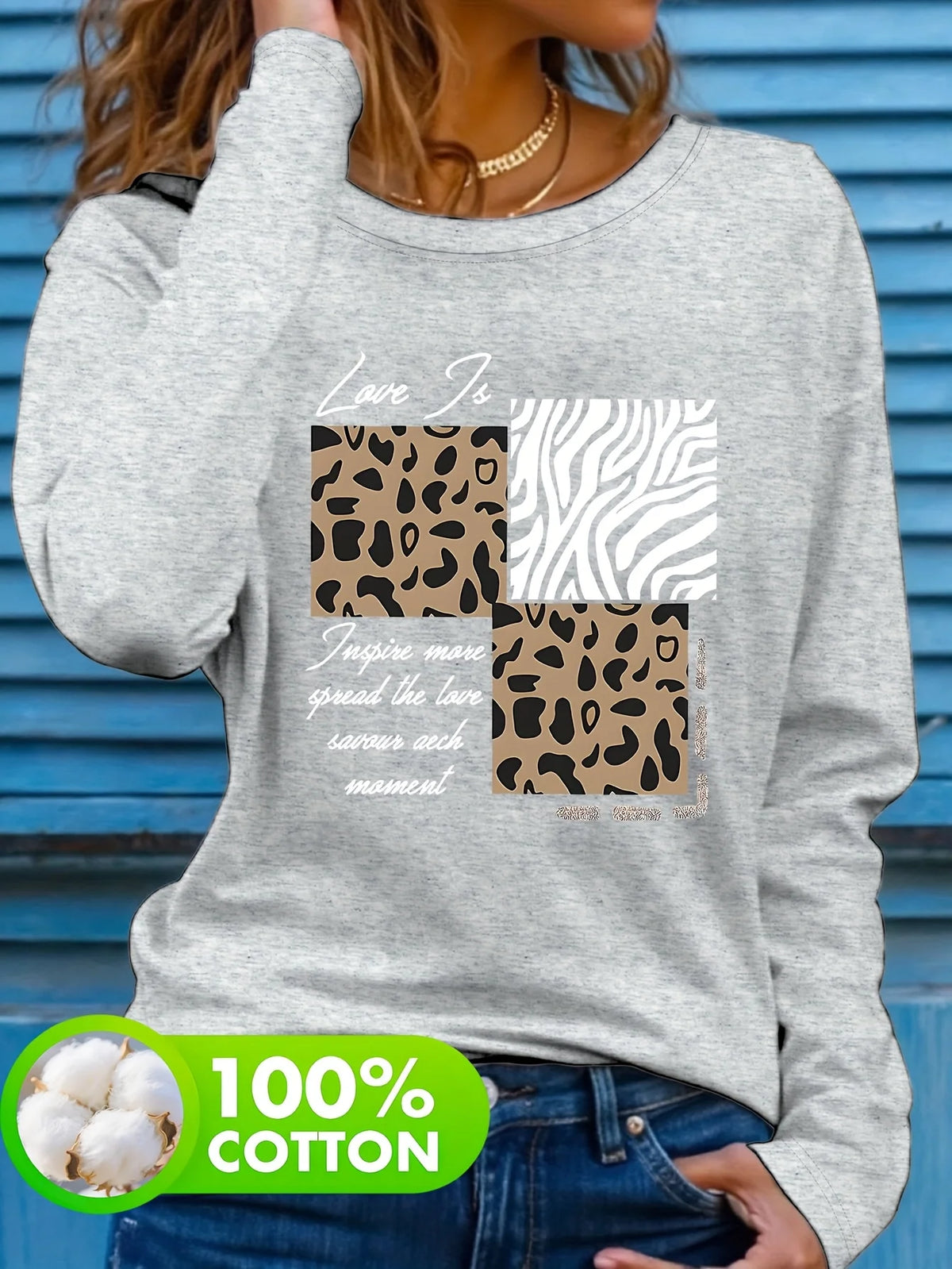 T-shirt da donna in 100% cotone, modello slim, a maniche lunghe, top bianco sottile, maglietta da donna