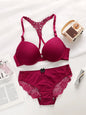Signore nero rosso blu con cerchi in acciaio fibbia anteriore bellissimo set di biancheria intima reggiseno pull up posteriore A2128