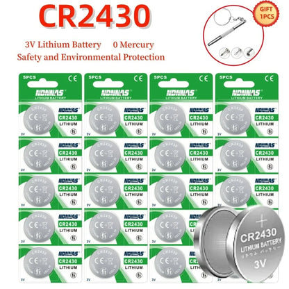 2-50 pezzi NUOVA batteria al litio CR2430 3V CR 2430 DL2430 BR2430 batterie a bottone per portachiavi orologio sveglia telecomando