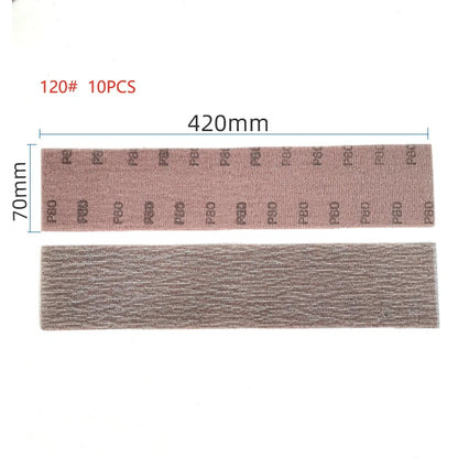 70x420mm Rettifica A Secco Maglia Carta Vetrata Rettangolare Floccaggio per Mirka Piallatura A Mano Auto Stucco Ampia Area Levigatrice
