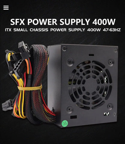 Alimentatore per PC SFX da 400 W Alimentatore da gioco per PC desktop da 400 W SFX400 Piccolo alimentatore 110 V 220 V adatto per computer