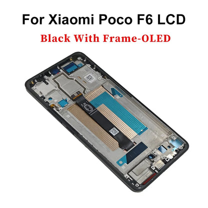 Display OLED da 6,67" per Xiaomi Poco F6 LCD 24069PC21G, schermo touch e digitalizzatore per Poco F6 Pro LCD 23113RKC6G, ricambi di ricambio