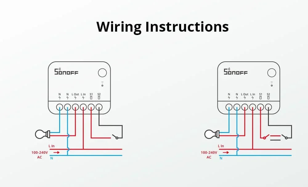SONOFF MINIR4M Matter SONOFF MINI R4 Matter Sonoff Mini R4 Extreme Wifi Smart Switch Matter Relè con App EWeLink Homekit