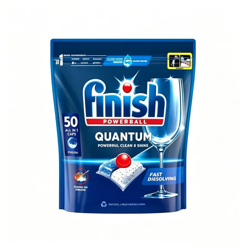 Pastiglie Detergenti Finish Quantum per Lavastoviglie 80/100pz - Potenti Compresse per Pulizia Lavastoviglie per Tutti i Tipi di Lavastoviglie