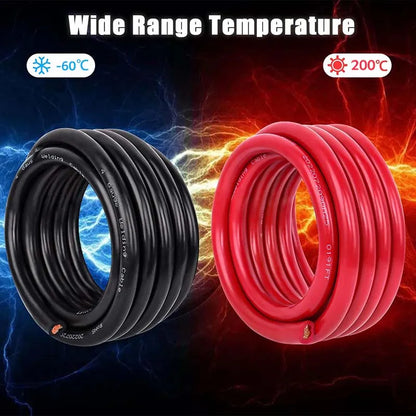Cavo di alimentazione CA ad alta tensione 2 4 6 8 10 12 14 16 18 AWG Cavo elettrico in silicone Cavo in rame resistente al calore per inverter batteria