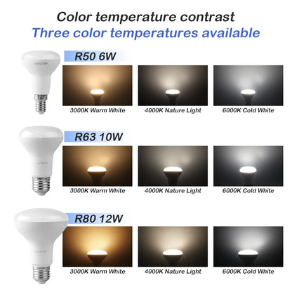 2 pezzi E27 E14 LED lampadina da bagno R50 R63 R80 220V 10W senza sfarfallio luce calda 3000K 6000K per la casa soggiorno illuminazione interna