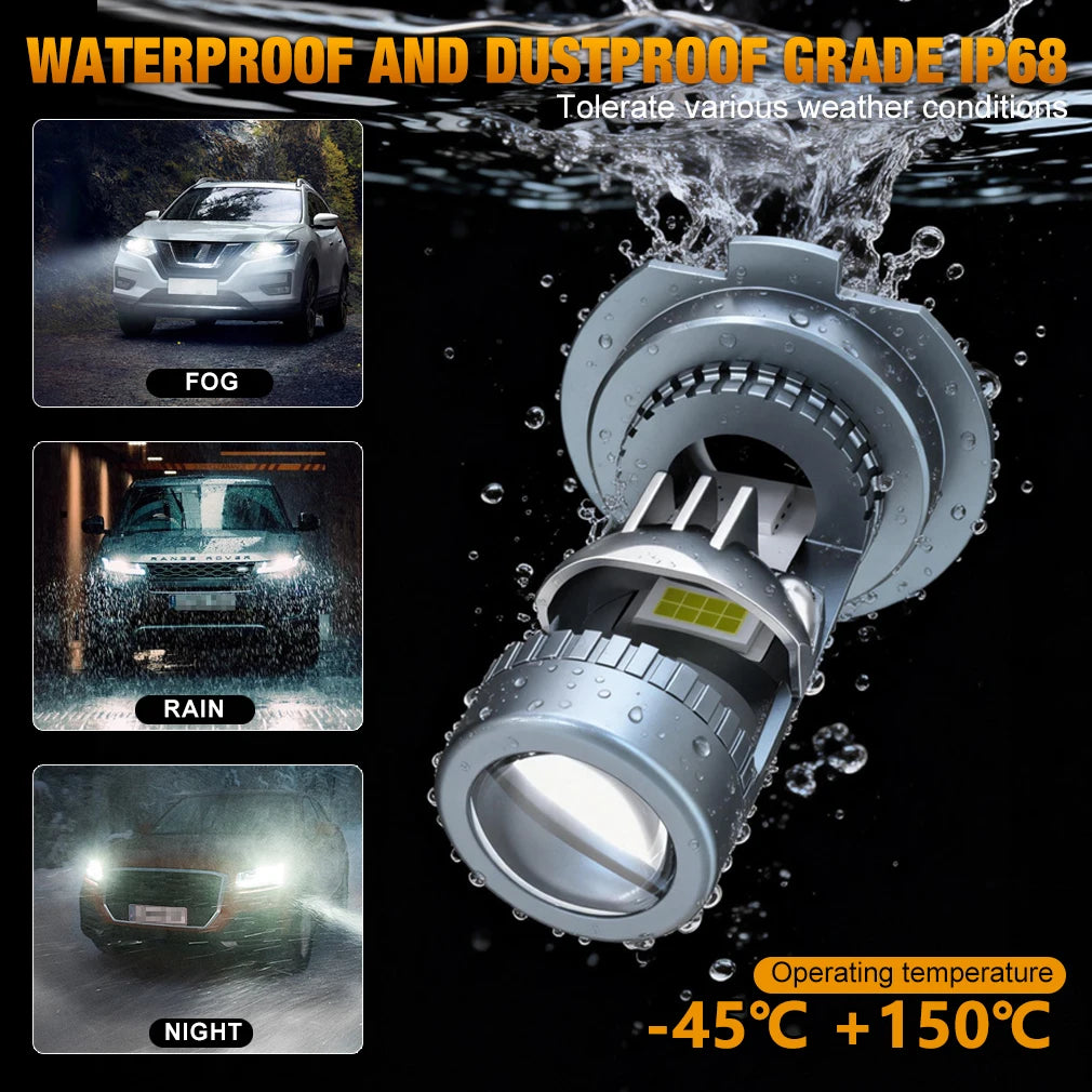 Fari a LED XSTORM H7 con Lente Proiettore 80W 30000LM Lampadine Auto 9005 9006 H11 LED Canbus Lampade per Auto e Moto Plug & Play