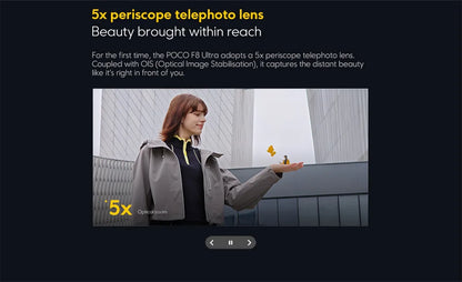 POCO F8 Ultra Snapdragon 8 Elite Gen 5 6500mAh 6.9" 120Hz Display AMOLED POCO Hyper RGB con supporto NFC Smartphone