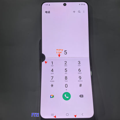 Display LCD Super AMOLED da 6.7'' 100% Testato per Samsung Z Flip 4 SM-F7210 F721 F721W F721U, Schermo Touch Sostitutivo Con Difetti