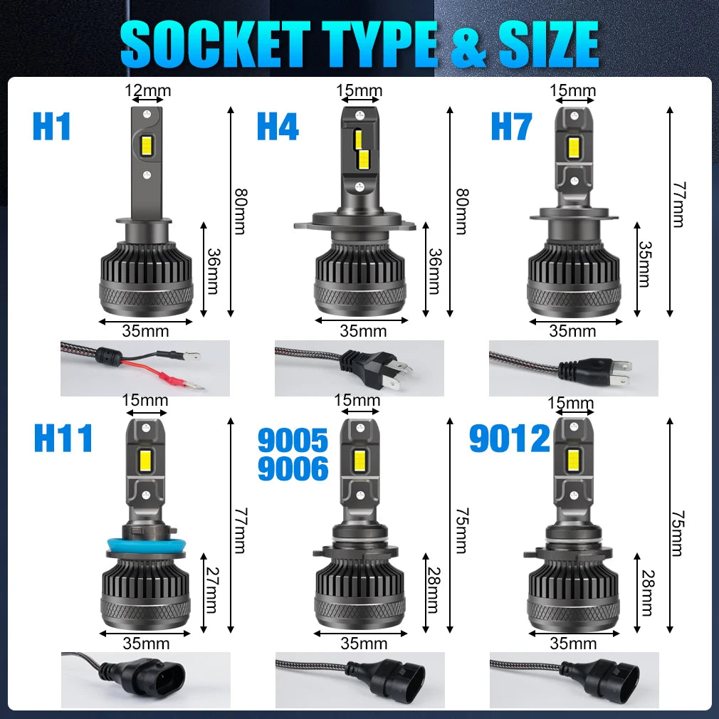 XSTORM H1 H4 H7 Faro principale Canbus 9005 HB3 9006 HB4 9012 H8 H11 Lampadina LED 140W 30000LM 6500K Faro Kit lampada automatica