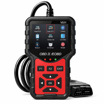 Strumento Diagnostico OBD2 V511, Dotato di Tester per Batteria, Lettore di Codici di Errore del Motore, Dati in Tempo Reale, Funzione di Consultazione DTC e Snapshot