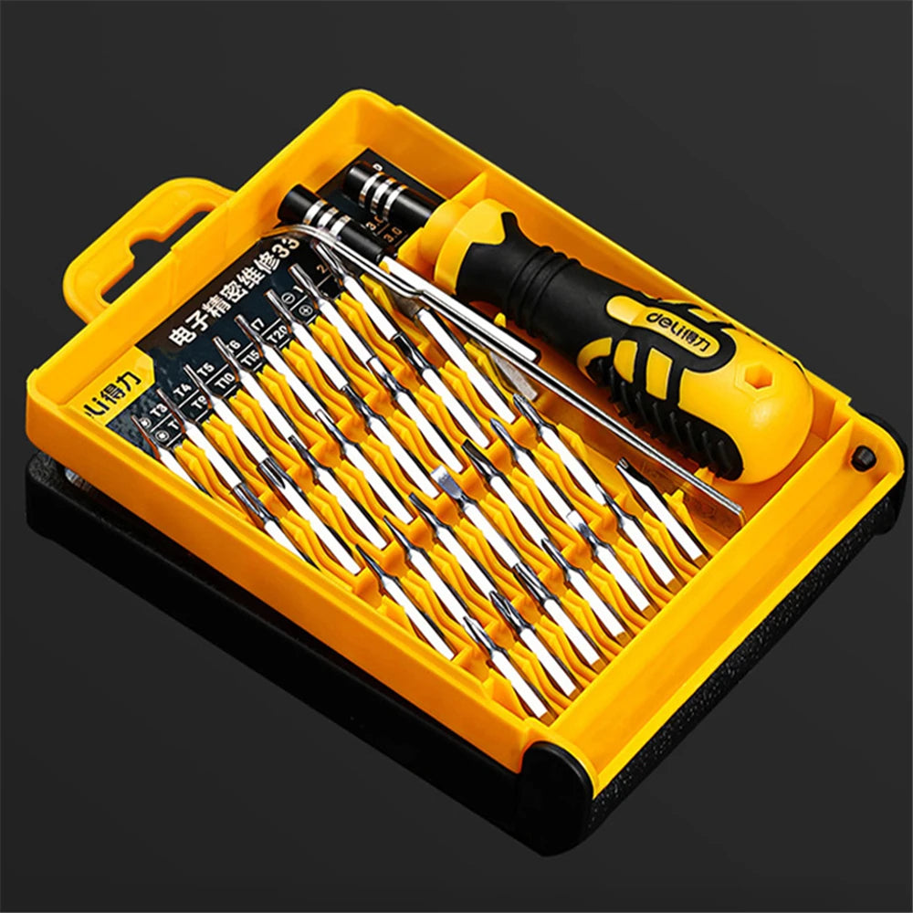 DELI Set di cacciaviti Kit di cacciaviti magnetici Punte di precisione elettriche Xiaomi Iphone Computer Cacciaviti Torx a tre ali Piccoli