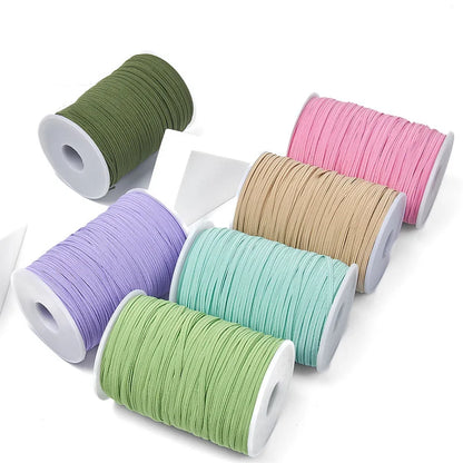 3mm 6mm Elastico colorato Elastico per cucire Nastro elastico Elastico in spandex Fascia per cucire Tessuto Accessori per indumenti fai da te 10 anni
