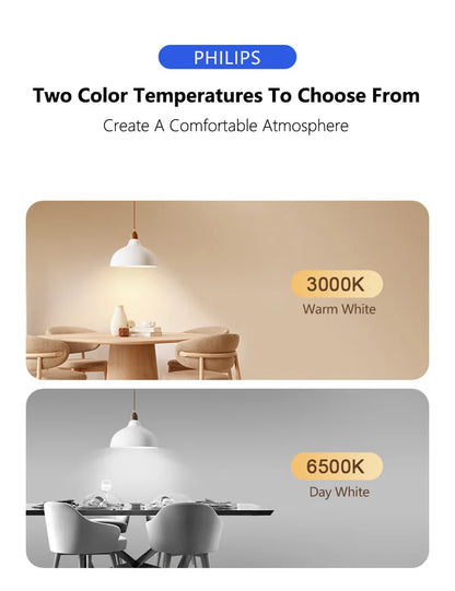 Philips LED E27 MyCare Mini Lampadina a sfera 6,5 W = 45 W) P45 Luce 3000 K 6500 k Bianco 220 V-240 V Lampada domestica a LED Comfort originale di piccole dimensioni