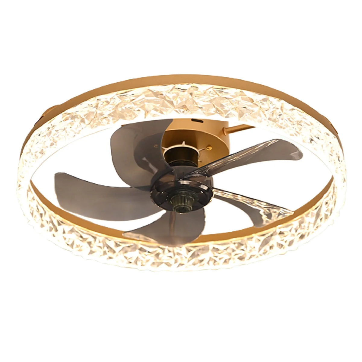 Ventilatore da Soffitto Intelligente con Lampada, Controllo Remoto e App, 6 Livelli di Vento, Dimmerabile, Nero Bianco 50CM, Ventilatore per Raffreddamento Domestico